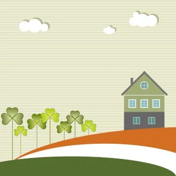 Abstract Saint Patrick's Day Background Stock Illustration