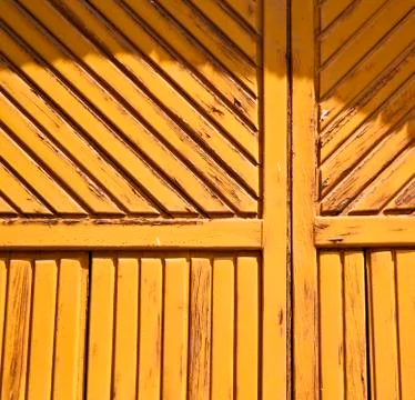 Abstract samarate   rusty   door curch  closed wood lombardy italy  varese Stock-Fotos