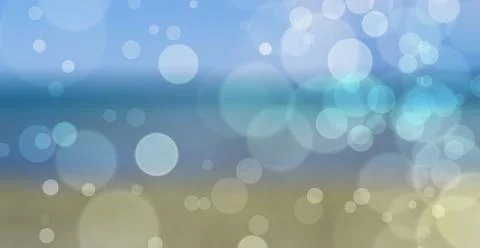 Abstract sand beach background with bokeh lights Stock Illustration