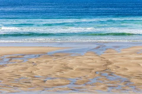 Abstract sand pattern on the beach of Cliff Beach, Isle of Lewis, Outer Hebrides Stock Photos
