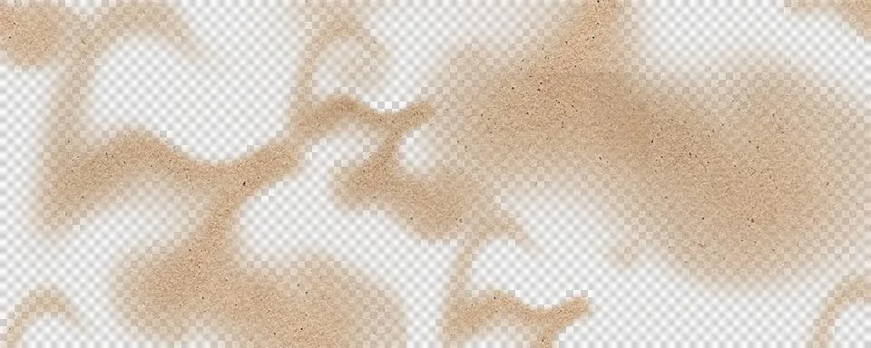 Abstract Sand Texture Design on White Background Isolated PNG Stock Illustration