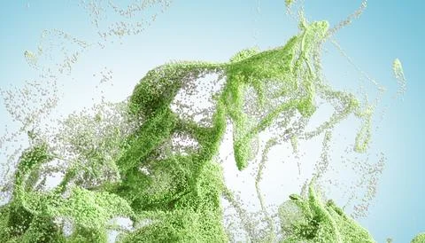 Abstract sandy wave splash fly in the air on colour background. Stock Illustration