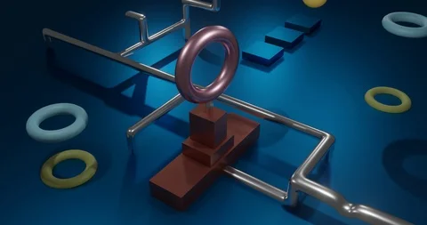 Abstract satisfaying 3d animation Stock Footage 120754316