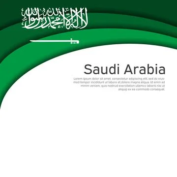 Abstract saudi arabia flag. Creative background in national colors saudi arabia Stock Illustration