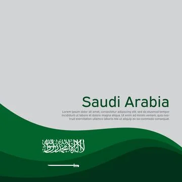 Abstract saudi arabia flag. Creative background. Cover, banner in national Stock Illustration