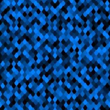 Abstract scale pattern. Color squama texture. Bright sapphire seamless pattern Stock Illustration