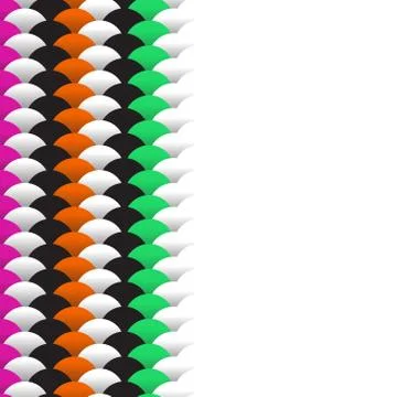 Abstract scales simple background with circle pattern marine green orange pin Illustrazione stock