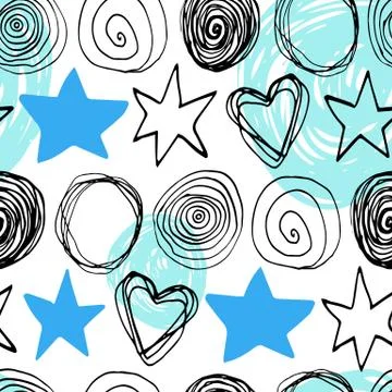 Abstract scandinavian vector seamless pattern Stock Illustration