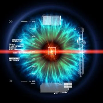 Abstract scanner eye Stock Illustration