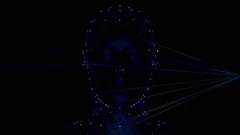 Abstract scanner hand analysis Stock Footage 204733823