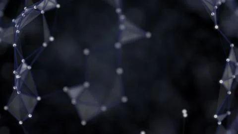 Abstract scape with connecting dots technology of fast speed of data transfer. Ilustración de archivo