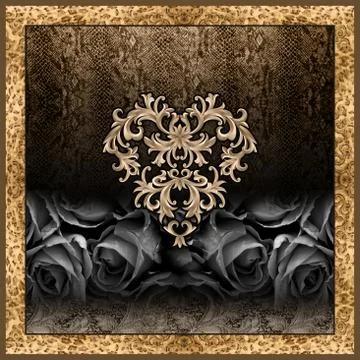 Abstract scarf pattern design with geometric. For textile printing. modern art f Stock Illustration