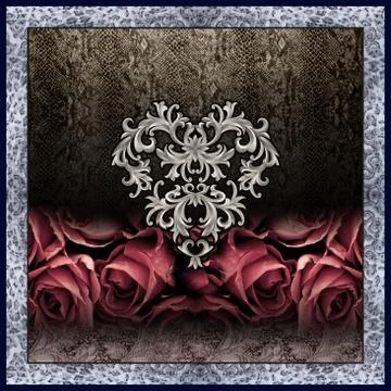 Abstract scarf pattern design with geometric. For textile printing. modern art f Stock Illustration