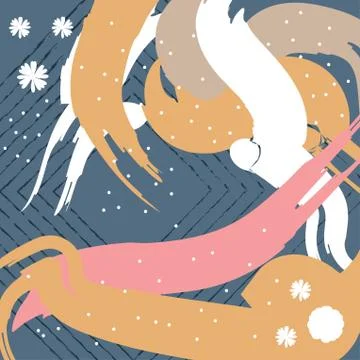 Abstract scarf pattern design for hijab and blanket. Illustrazione stock