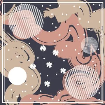 Abstract scarf pattern design for hijab and blanket. Stock Illustration