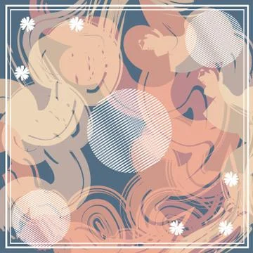 Abstract scarf pattern design for hijab and blanket. Stock Illustration