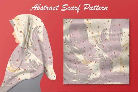 Abstract scarf pattern design for hijab and blanket. Illustrazione stock