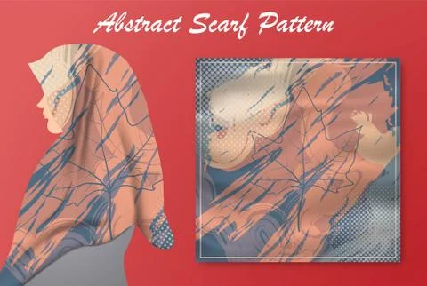 Abstract scarf pattern design for hijab and blanket. Stock Illustration