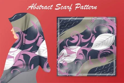 Abstract scarf pattern design for hijab and blanket. Stock Illustration