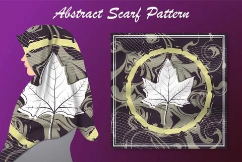 Abstract scarf pattern design for hijab and blanket. Stock Illustration