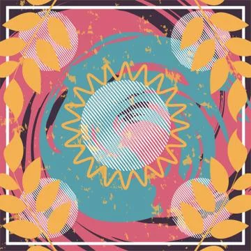 Abstract scarf pattern design for hijab and blanket. Stock Illustration