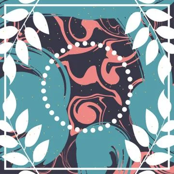 Abstract scarf pattern design for hijab and blanket. Stock Illustration