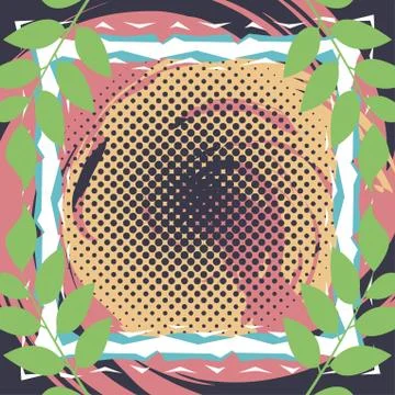 Abstract scarf pattern design for hijab and blanket. Stock Illustration