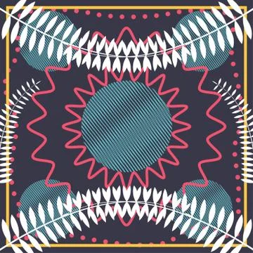 Abstract scarf pattern design for hijab and blanket. Stock Illustration