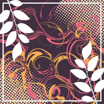 Abstract scarf pattern design for hijab and blanket. Stock Illustration