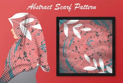 Abstract scarf pattern design for hijab and blanket. Stock Illustration