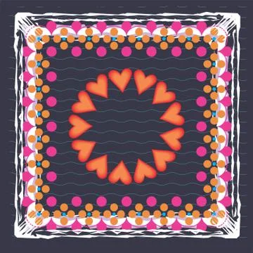 Abstract scarf pattern design for hijab and blanket. Illustrazione stock