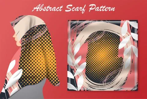 Abstract scarf pattern design for hijab and blanket. Stock Illustration