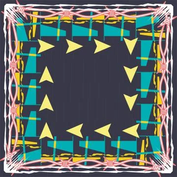 Abstract scarf pattern design for hijab and blanket. Illustrazione stock