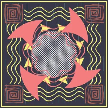 Abstract scarf pattern design for hijab and blanket. Illustrazione stock