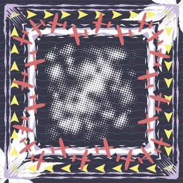 Abstract scarf pattern design for hijab and blanket. Illustrazione stock