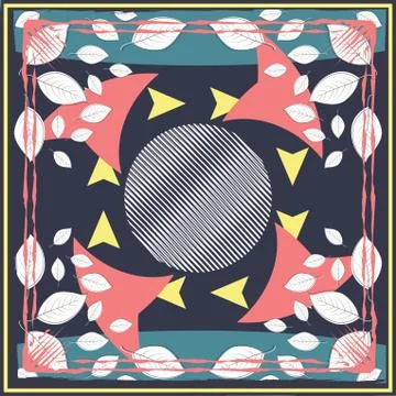 Abstract scarf pattern design for hijab and blanket. Stock Illustration