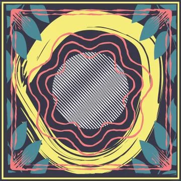 Abstract scarf pattern design for hijab and blanket. Stock Illustration