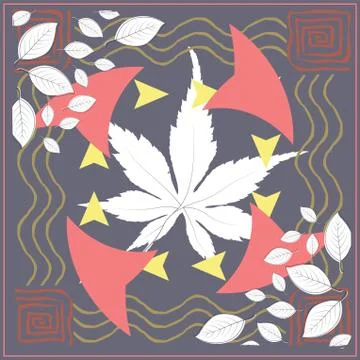 Abstract scarf pattern design for hijab and blanket. Stock Illustration