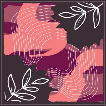 Abstract scarf pattern design for hijab and blanket. Stock Illustration
