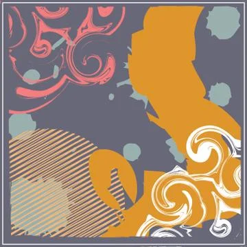 Abstract scarf pattern design for hijab and blanket. Stock Illustration