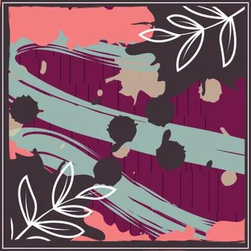 Abstract scarf pattern design for hijab and blanket. Stock Illustration