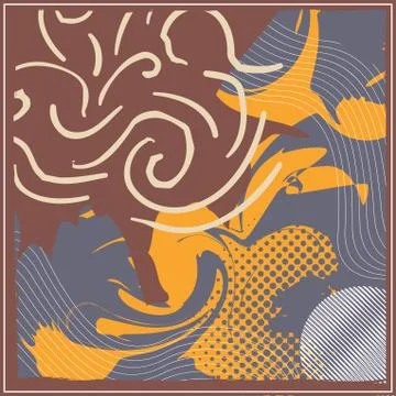 Abstract scarf pattern design for hijab and blanket. Stock Illustration