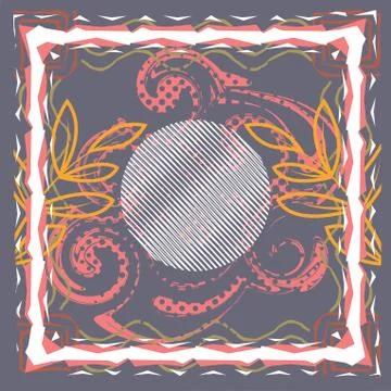 Abstract scarf pattern design for hijab and blanket. Stock Illustration