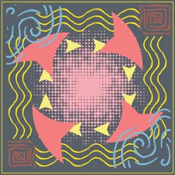 Abstract scarf pattern design for hijab and blanket. Stock Illustration