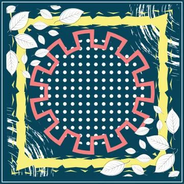 Abstract scarf pattern design for hijab and blanket. Stock Illustration