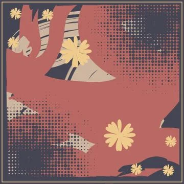 Abstract scarf pattern design for hijab and blanket. Stock Illustration