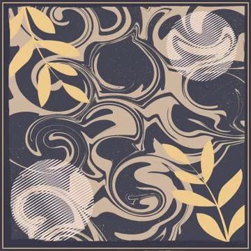 Abstract scarf pattern design for hijab and blanket. Illustrazione stock