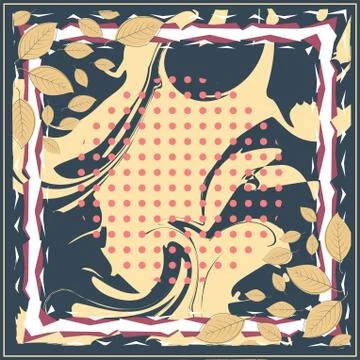 Abstract scarf pattern design for hijab and blanket. Stock Illustration