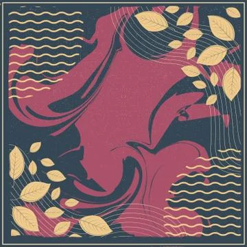 Abstract scarf pattern design for hijab and blanket. Stock Illustration