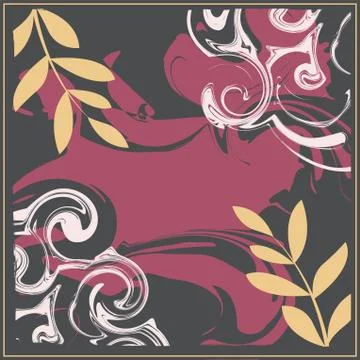 Abstract scarf pattern design for hijab and blanket. Stock Illustration